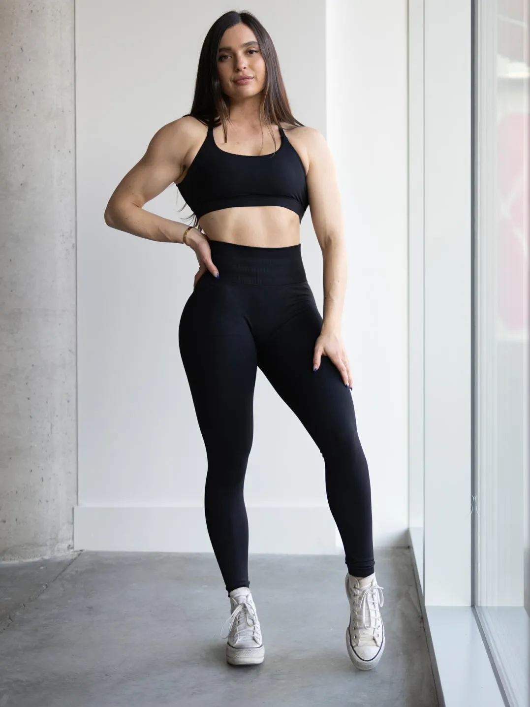 V Back Seamless Leggings