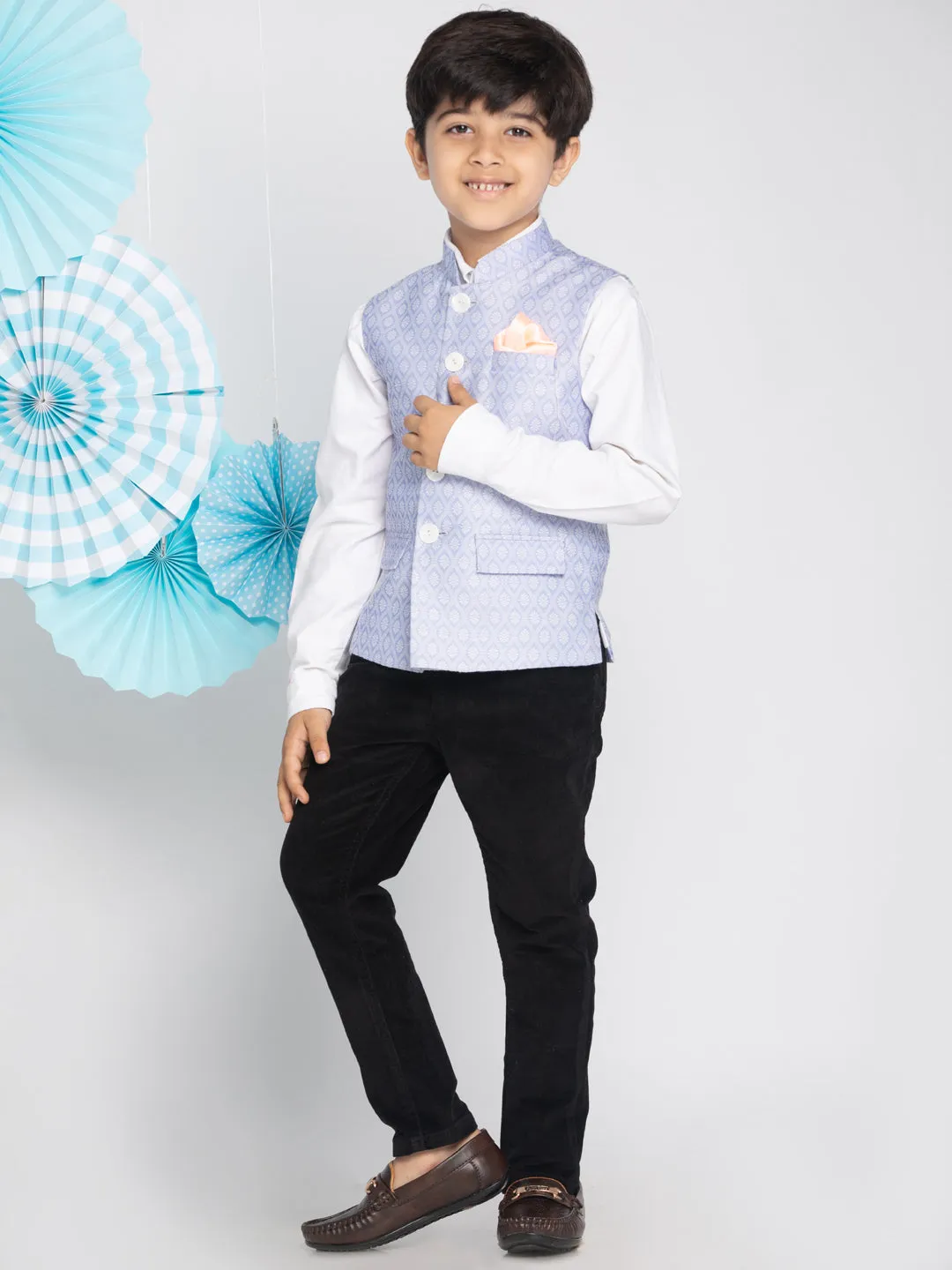 Vastramay Boys Lavender Nehru Jacket