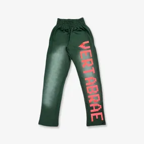 Vertabrae Washed Sweatpants Green / Red