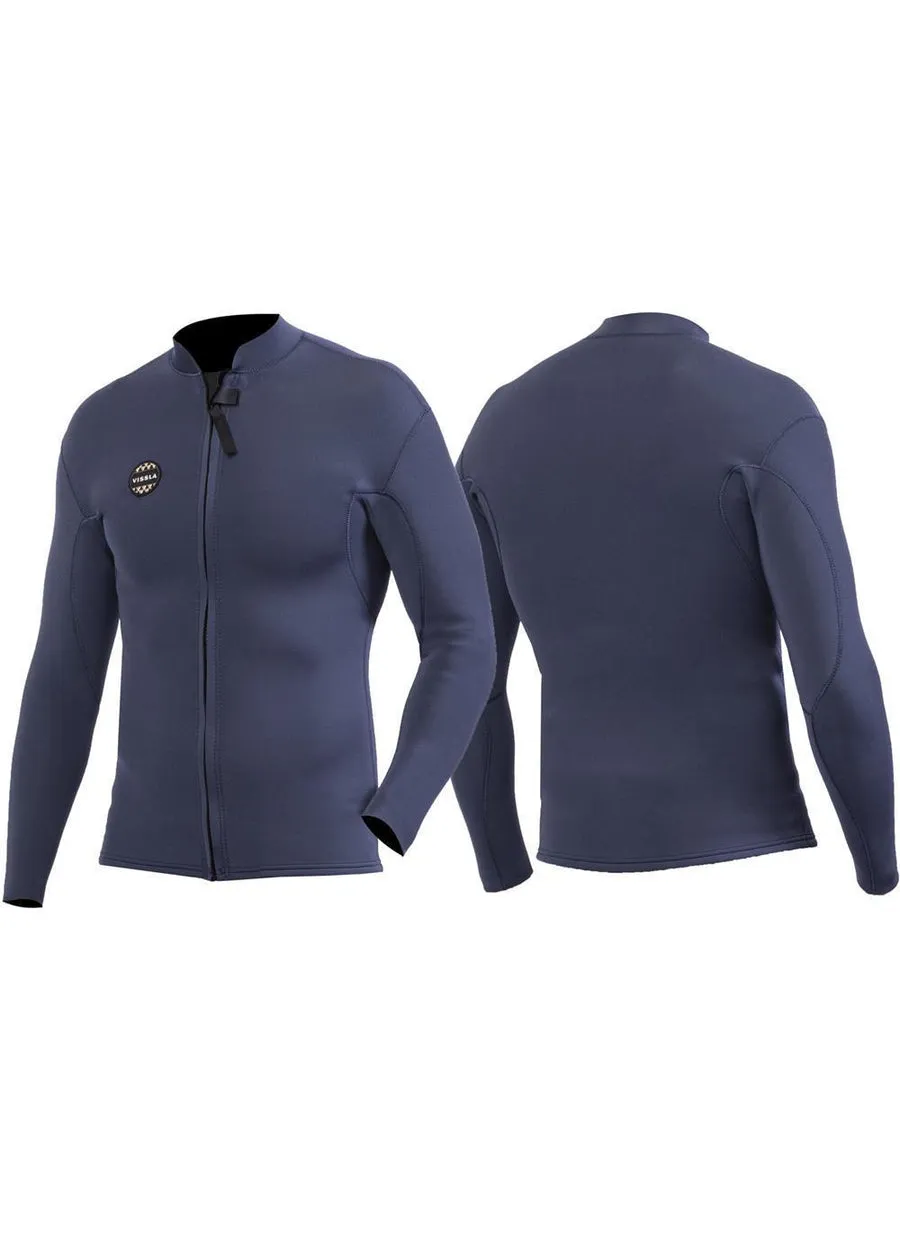 Vissla - Solid Sets 2mm Front Zip Jacket - Dark Slate