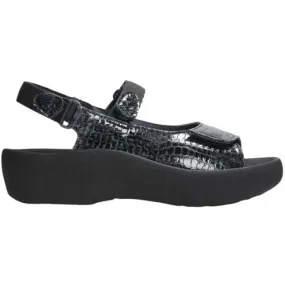 Wolky Jewel Sandal Mini Croco Leather Anthracite 0320467210 (Women's)