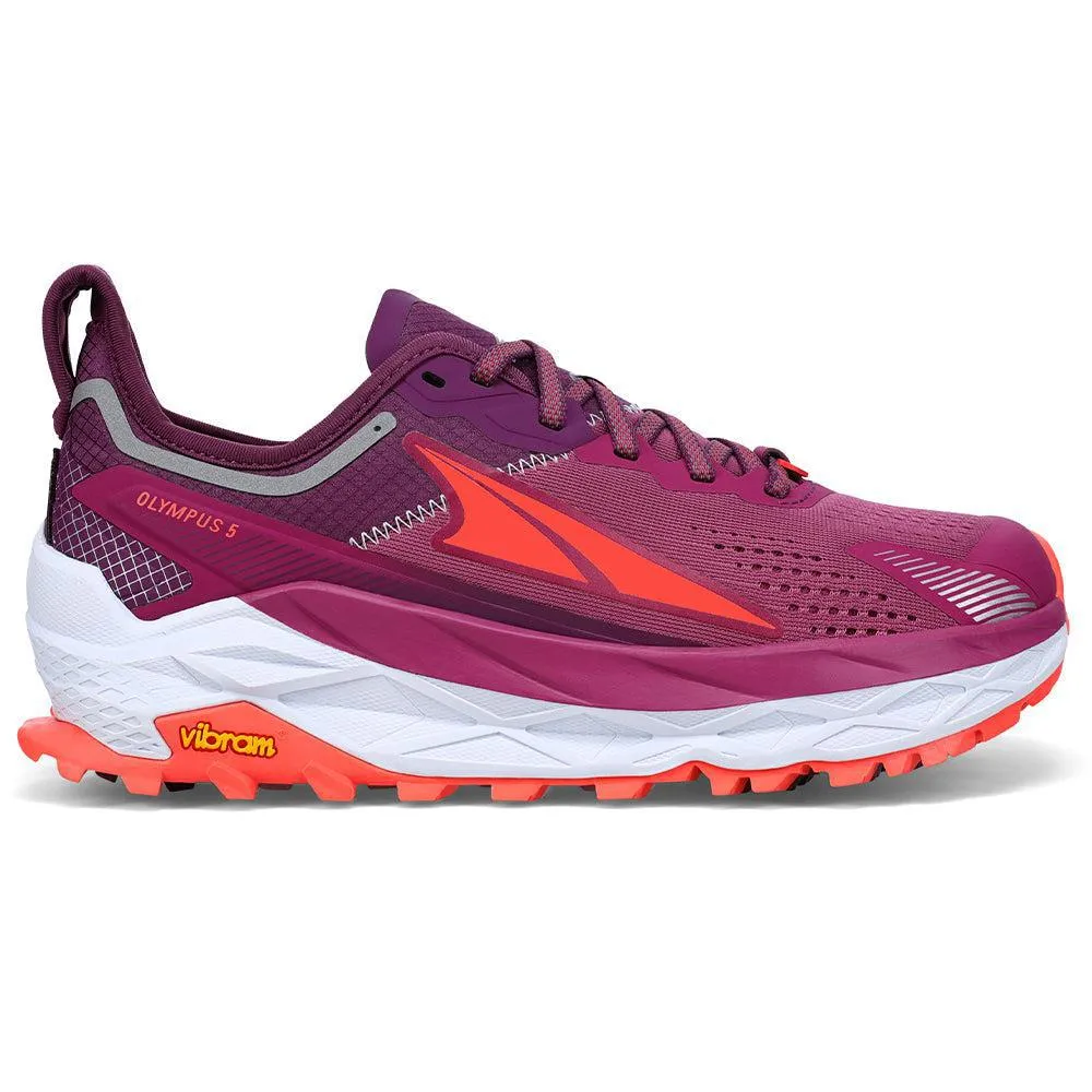 Women's Altra Olympus 5, Purple/Orange, 10.5 B