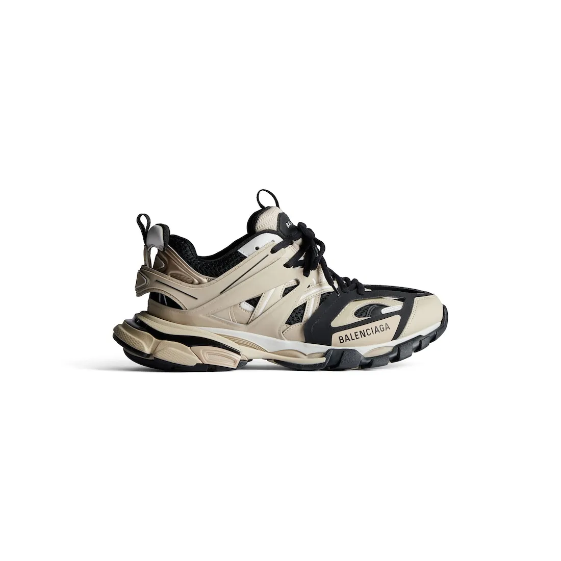      Women's Track Sneaker in Beige/black 