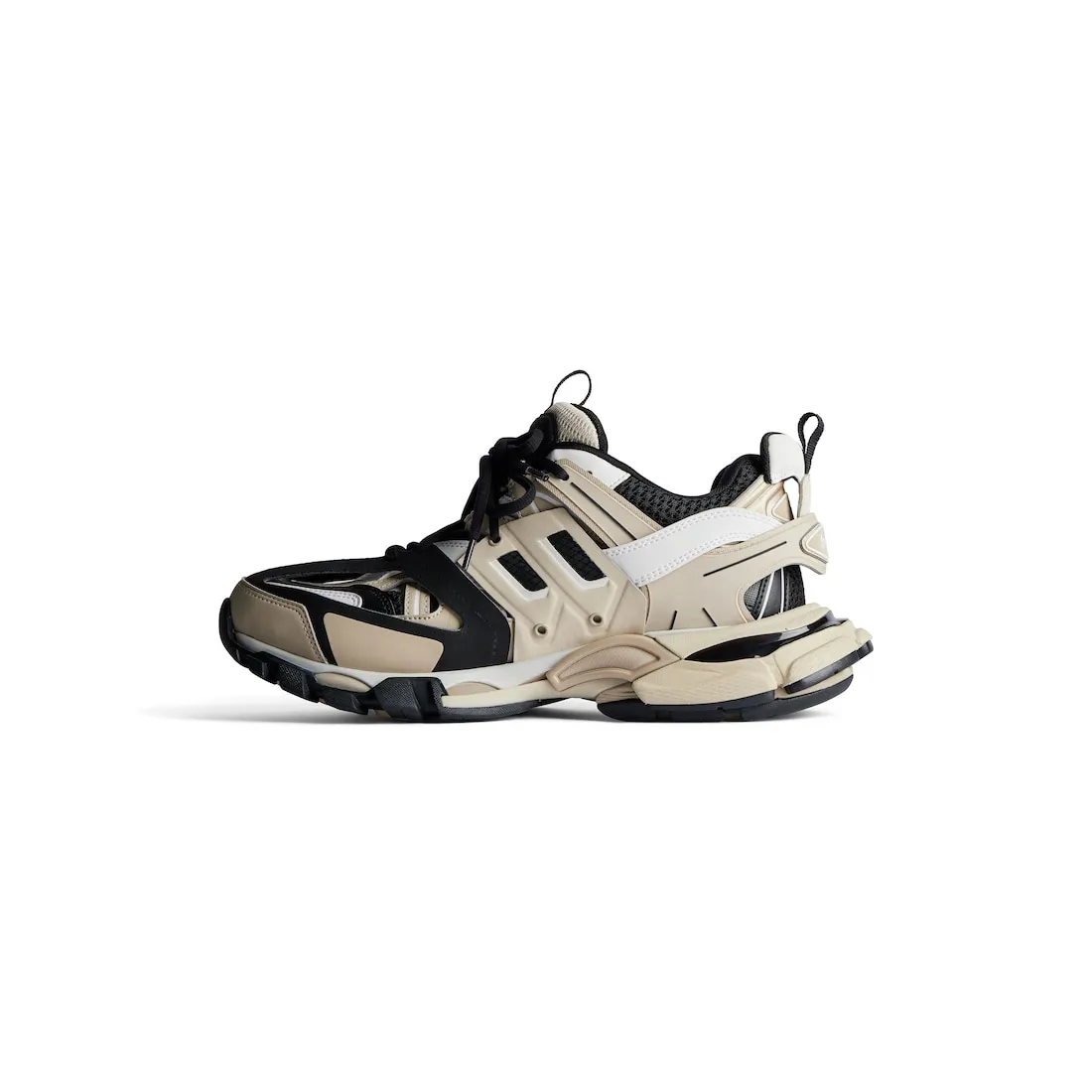      Women's Track Sneaker in Beige/black 