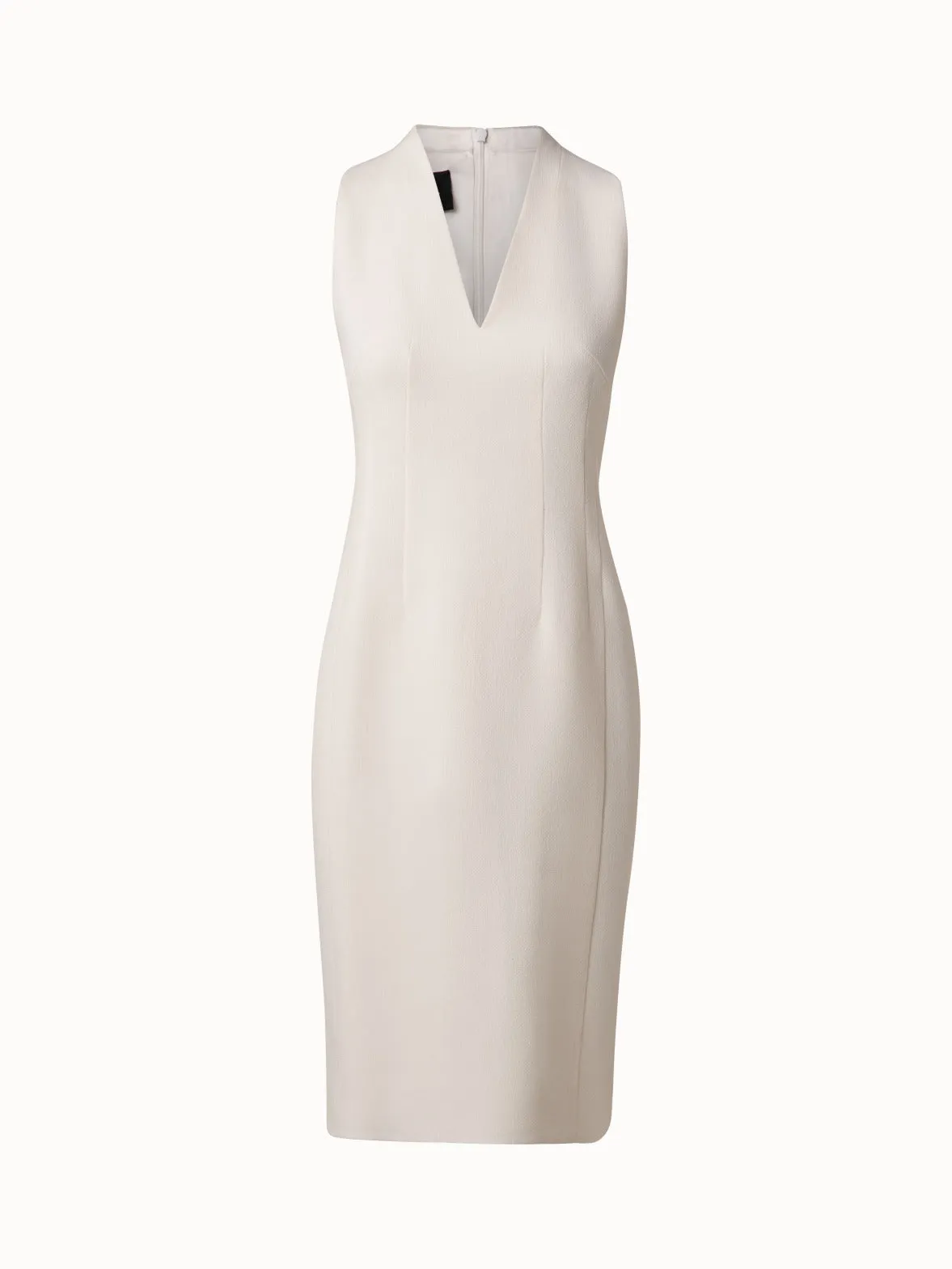 Wool Crêpe Double-Face Sheath Dress