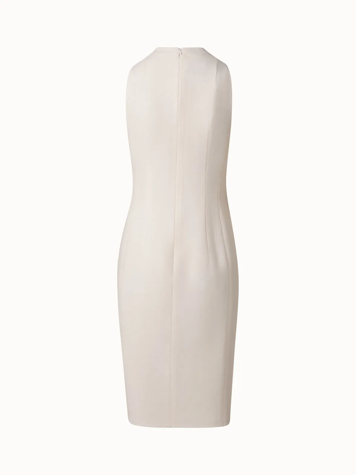 Wool Crêpe Double-Face Sheath Dress